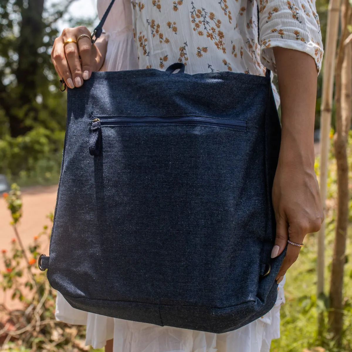 Upcycled Bricked Convertible Tote