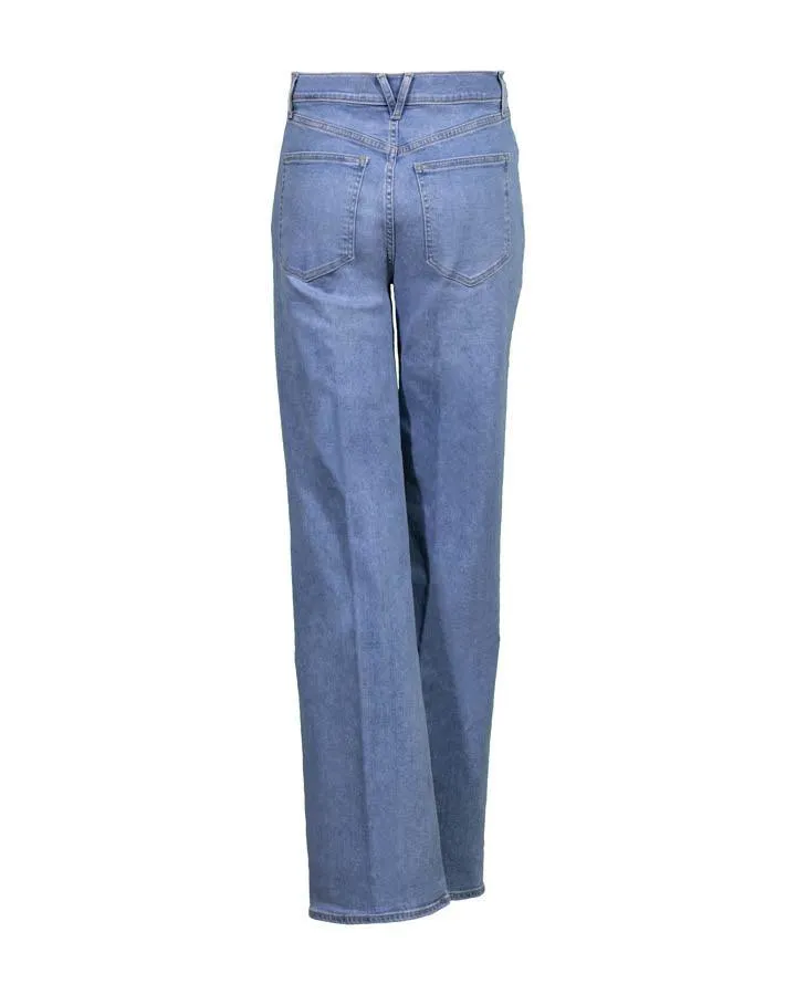 Veronica Beard Crosbie Wide Leg Patch Pocket Jeans