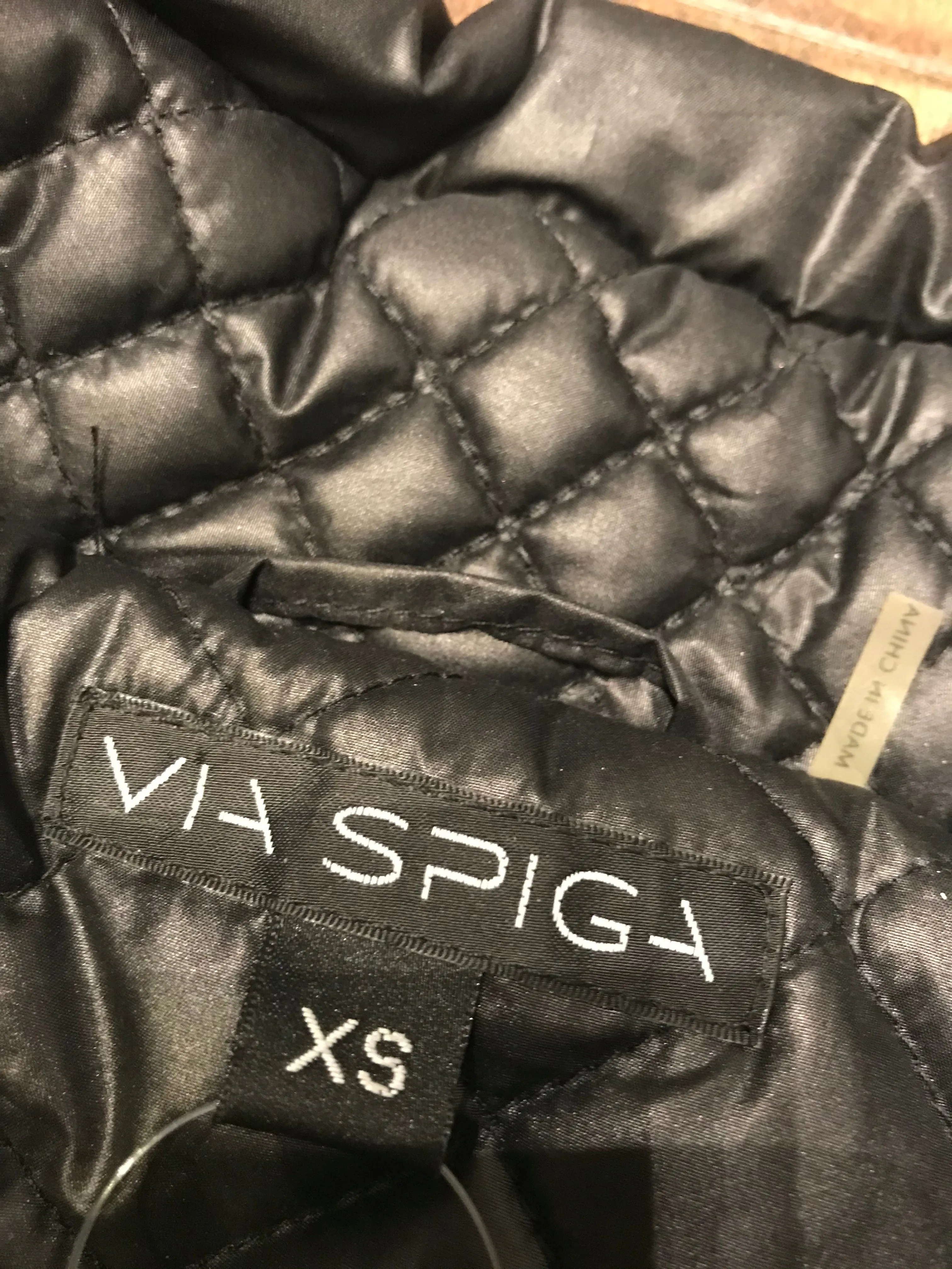 VIA SPIGA Quilted Zipper Up Jacket