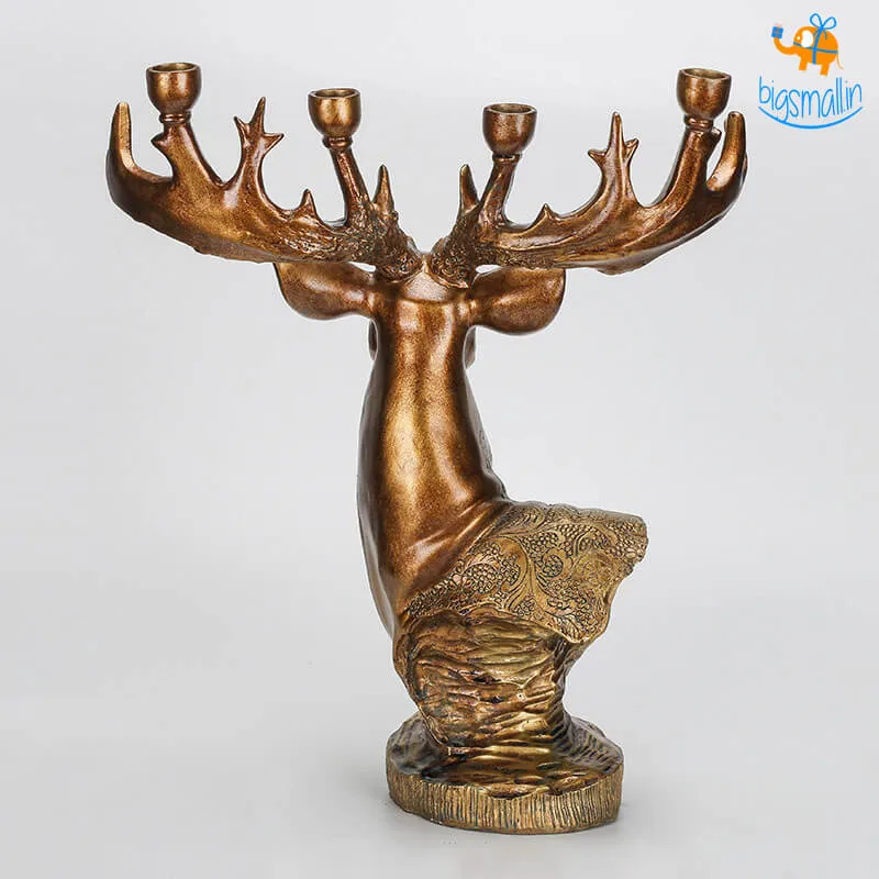 Vintage Reindeer Candle Holder