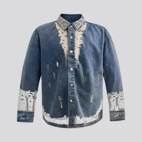 Vintage style men's denim shirt