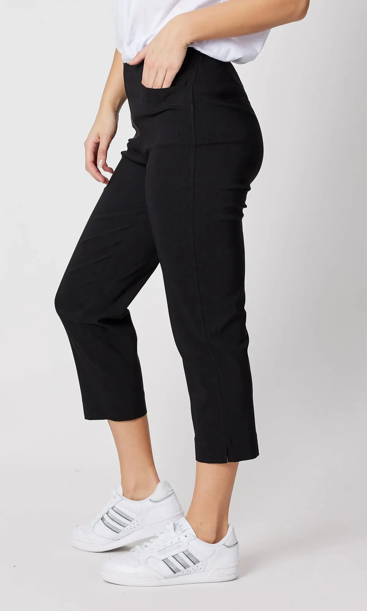 Viscose 3/4 Length Stretch Pant Zara