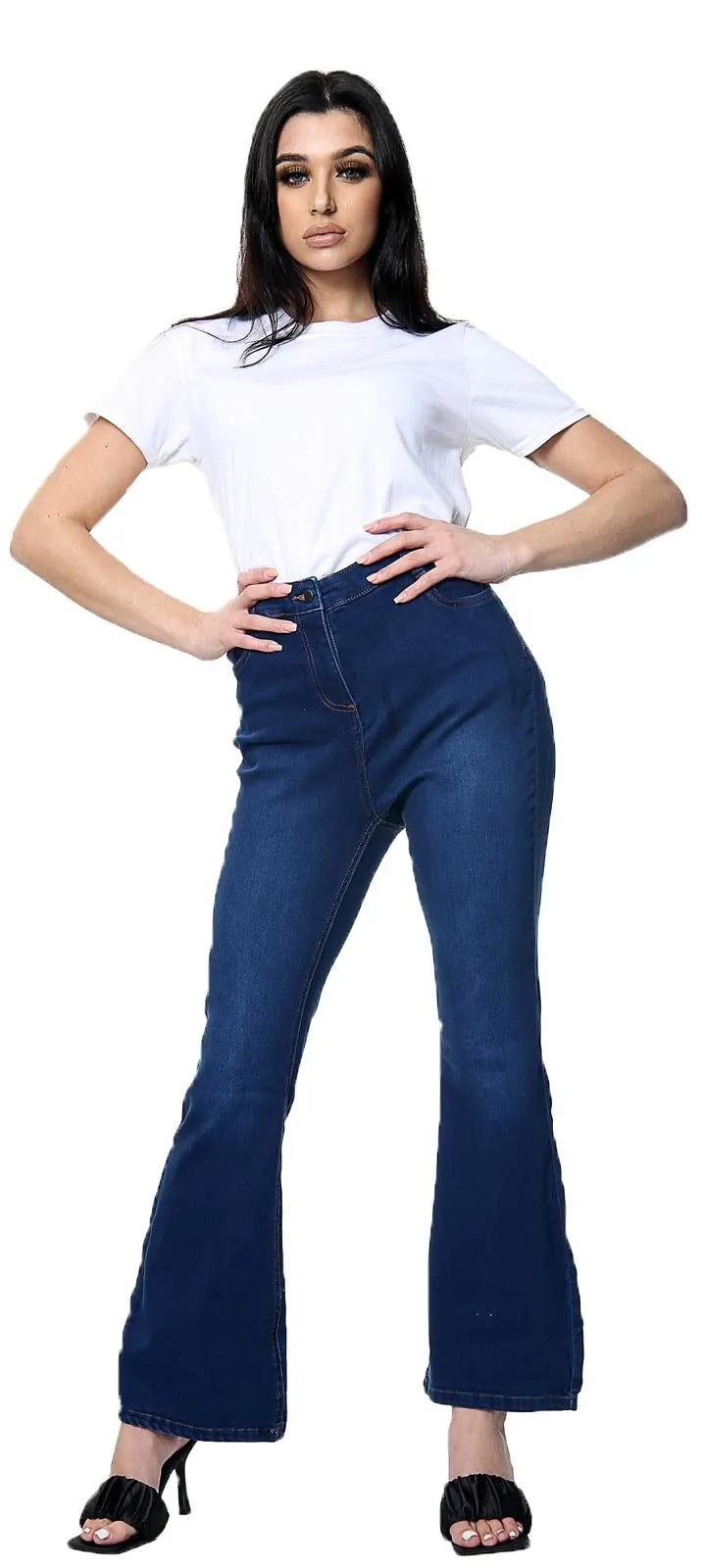 Women Bootcut Denim Stretch Jeans