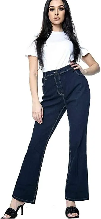 Women Bootcut Denim Stretch Jeans