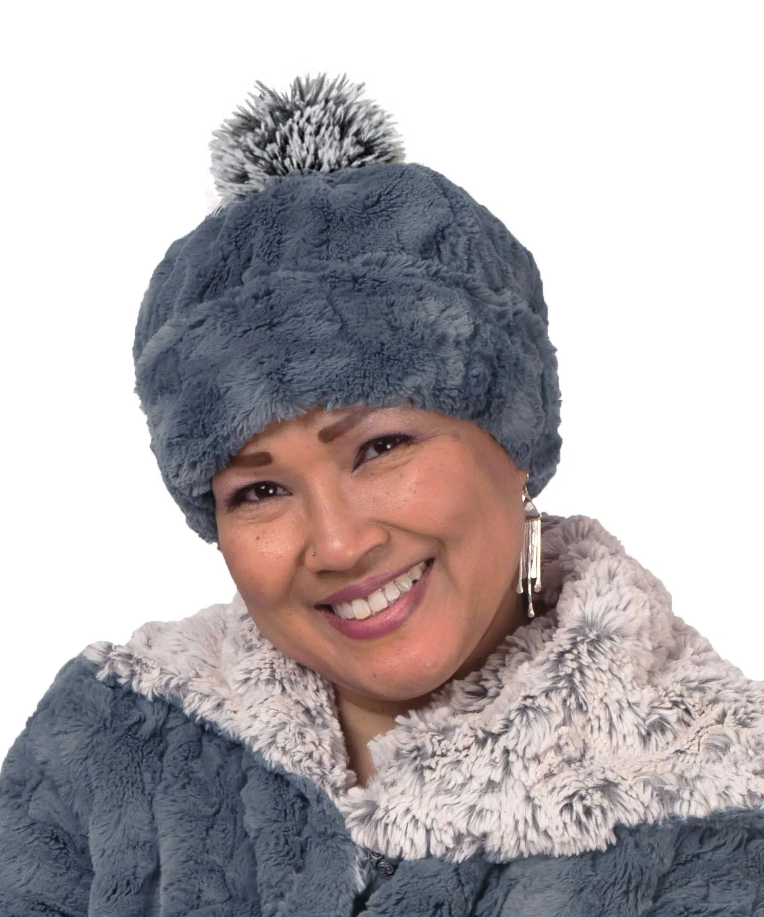 Women's Beanie Hat, Reversible and Faux Fur - Cuddly Faux Furs