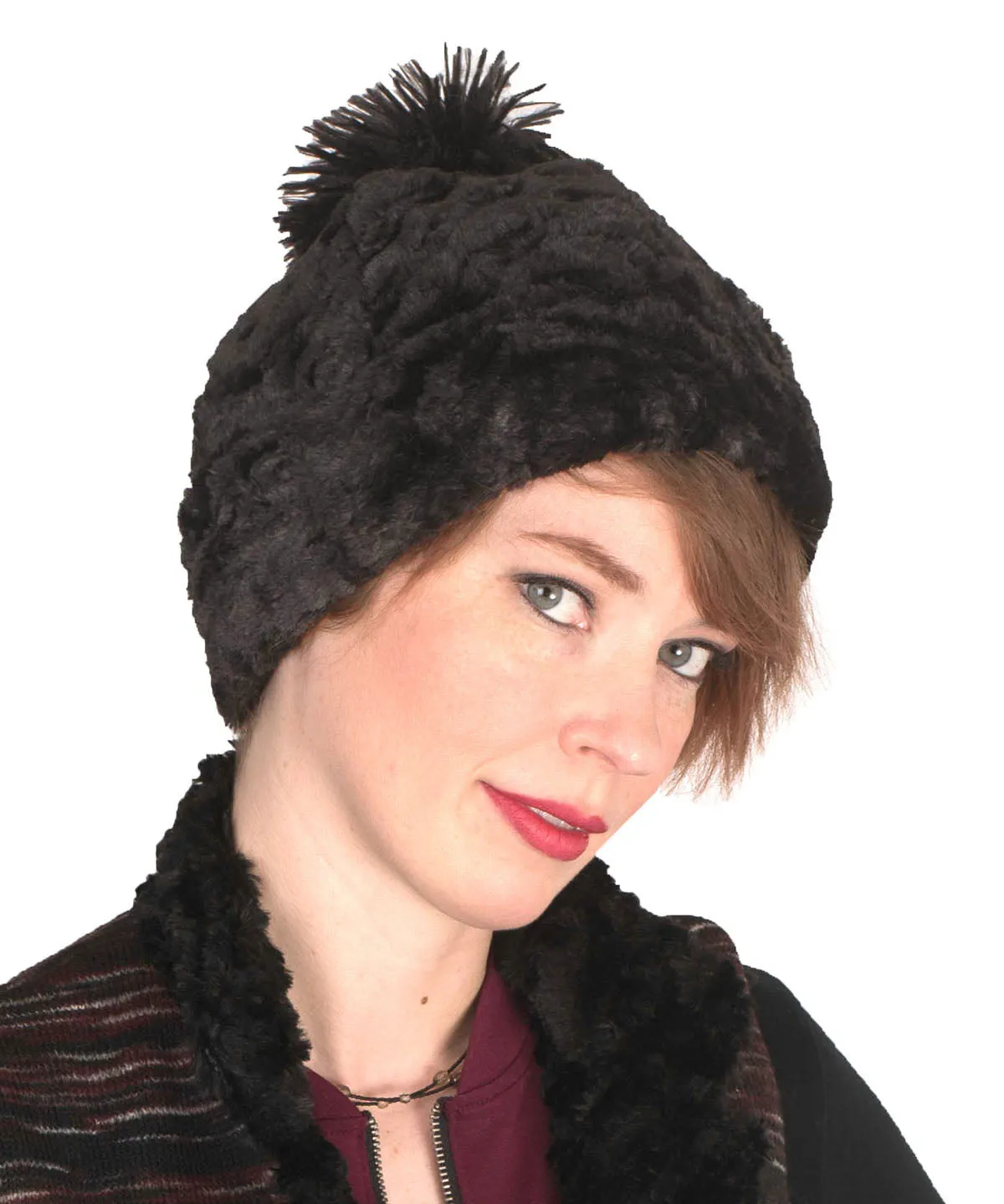 Women's Beanie Hat, Reversible and Faux Fur - Cuddly Faux Furs