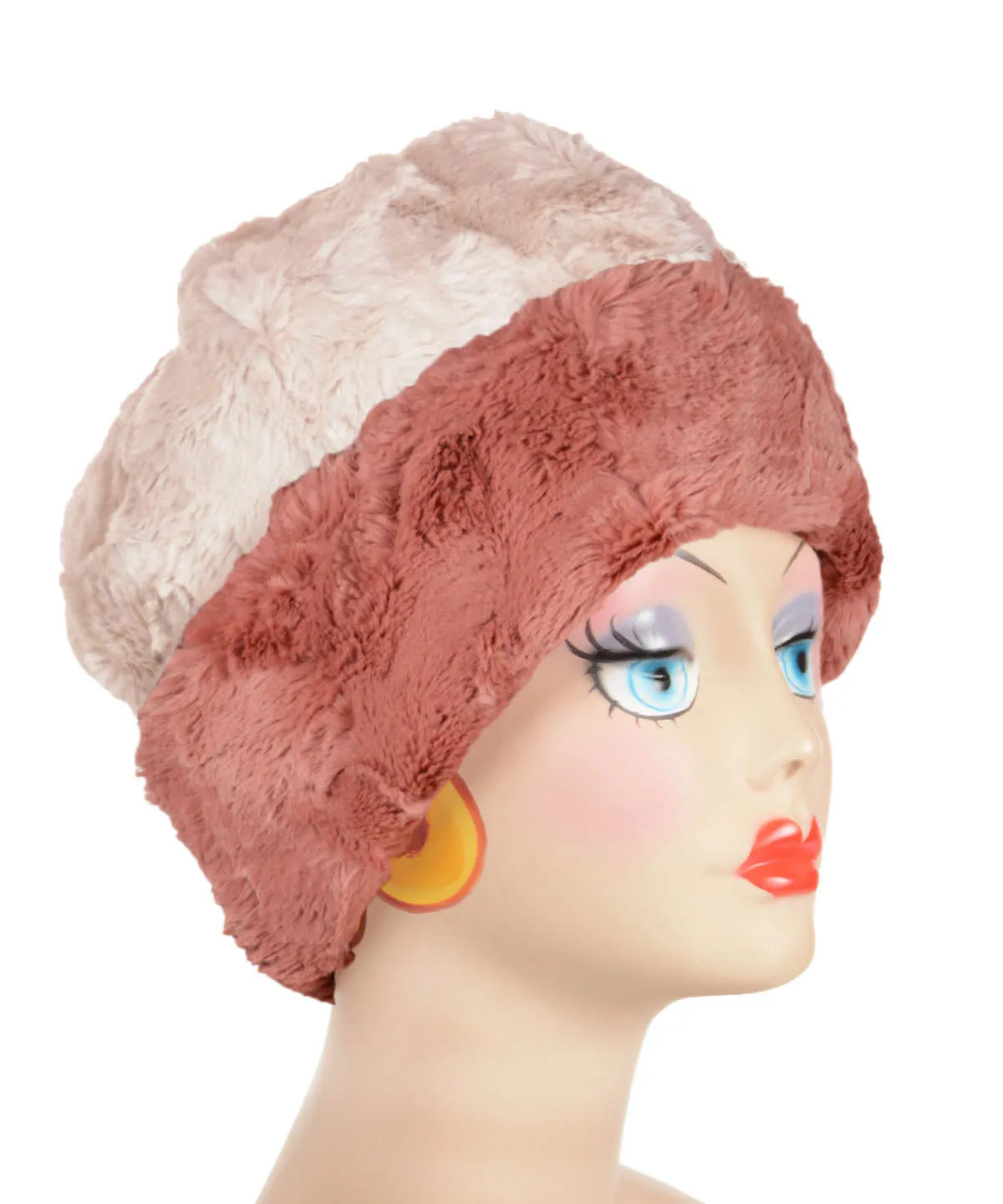 Women's Beanie Hat, Reversible and Faux Fur - Cuddly Faux Furs