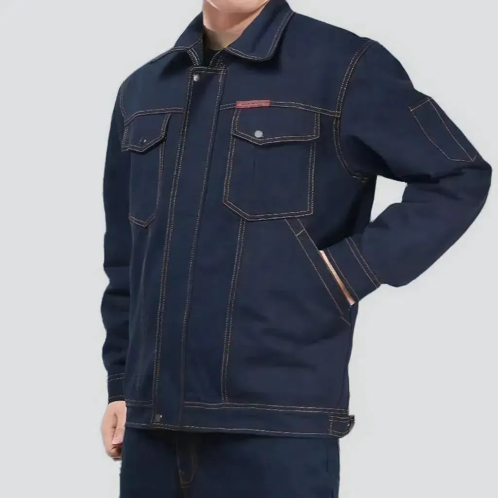 Work duty denim men's jacket